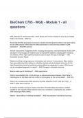 BioChem C785 - WGU - Module 1 - all questions & Answers 2023 ( A+ GRADED 100% VERIFIED)