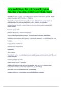 Law and Ethics for CA Dental Hygiene Practice Questions with Correct Answers&period; 