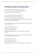 ATI Mental Health Proctored Exam 2023 with 100&percnt; correct answers