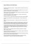 Sports Medicine First Aid Exam