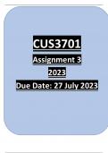 CUS3701 ASSIGNMENT 3 2023