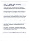 C961 ETHICS IN TECHNOLOGY GLOSSARY TERMS&vert;UPDATED&VERIFIED&vert;100&percnt; SOLVED&vert;GUARANTEED SUCCESS