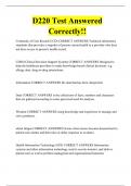 D220 Test Answered Correctly&excl;&excl;