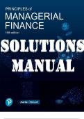 SOLUTIONS MANUAL for Principles of Managerial Finance 16th Edition Chad Zutter & Scott Smart ISBN 9780136945666. (Complete 19 Chapters)