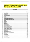 INF4831 Information Security with Complete Solutions 2023