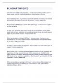 PLAGIARISM QUIZ&vert;UPDATED&VERIFIED&vert;100&percnt; SOLVED&vert;GUARANTEED SUCCESS