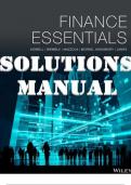 SOLUTIONS MANUAL for Finance Essentials&comma; 1st Edition by Kidwell&comma; Brimble&comma; Kingsbury&comma; Mazzola & James &vert; All Chapters 1-12
