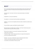 BCOT exam 2023 with 100&percnt; correct answers