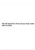 NR 546 Initial Post Week 2 Exam Study Guide 100%Verified.