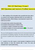 NSG 233 Med Surg 3 Exam 2 Questions and Answers (2024 / 2025) (Verified Answers)