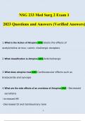 NSG 233 Med Surg 2 Exam 1 Questions and Answers 2023 (Verified Answers)