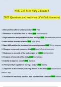 NSG 233 Med Surg 2 Exam 4 Questions and Answers (2024 / 2025) (Verified Answers)