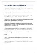 PN - MOBILITY EXAM REVIEW&vert;UPDATED&VERIFIED&vert;1005 SOLVED&vert;GUARANTEED SUCCESS