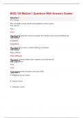 BIOD 152 Module 1 Questions With Answers Graded