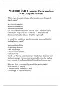 WGU D115 UNIT 2 Learning Check questions With Complete Solutions