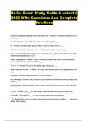 Boiler Exam Study Guide 2 Latest @ 2023 With Questions And Complete Solutions