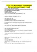 NURS 409 Main set Quiz Questions and Correct Solutions&vert; Already Passed