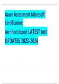 Azure Assessment Microsoft Certification: Architect Expert LATEST test  UPDATES 2023-2024