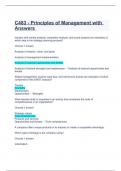 C483 - Principles of Management with Answers