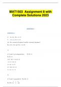  MAT1503 Assignment 8 with Complete Solutions 2023