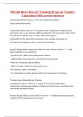 Florida Basic Recruit Training Program Chapter 1 questions with correct answers