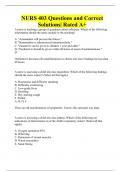 NURS 403 Questions and Correct Solutions&vert; Rated A&plus;