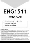 ENG1511 EXAM PACK 2026 - DISTINCTION GUARANTEED