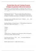 Florida Basic Recruit Training Program &lpar;Chapter 6&rpar; questions with correct answers