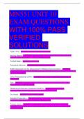MN551 UNIT 10  EXAM QUESTIONS  WITH 100% PASS  VERIFIED  SOLUTIONS
