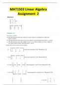 MAT1503 Linear Algebra Assignment  2