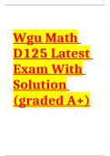 Wgu Math D125 2023 EXAM WITH CORRECT ANSWERS