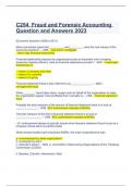 C254 Fraud and Forensic Accounting Question and Answers 2023