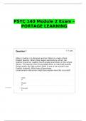    PSYC 140 Module 2 Exam –  PORTAGE LEARNING