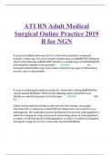 ATI RN Adult Medical Surgical 2019 B for NGN