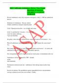 2023 California Ambulance Driver Test&comma; Exam  Questions &Answers GRADED A LATEST  VERSION