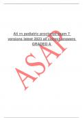 Ati rn pediatric proctored exam 7 versions latest 2023 all correct answers GRADED A
