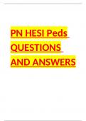 HESI PN Peds 2023 Exam Questions And Answers All Correct 