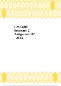LML4806 Semester 2 Assignment 02 - 2023.