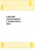 LML4807 ASSIGNMENT 1 SEMESTER 2 2023&period;