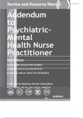 Addendum to Psychiatric&ndash; Mental Health Nurse Practitioner