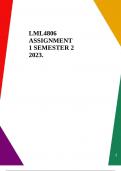 LML4806 ASSIGNMENT 1 SEMESTER 2 2023