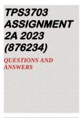 TPS3703 ASSIGNMENT 2A 2023 (876234)