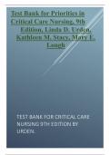 Test Bank for Priorities in Critical Care Nursing, 9th Edition 2024 latest update Linda D. Urden, Kathleen M. Stacy, Mary E. Lough.pdf