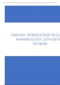 INTRODUCTION TO CLINICAL PHARMACOLOGY, 10TH EDITION TESTBANK