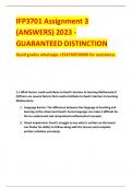 IFP3701 Assignment 3 (ANSWERS) 2023 - GUARANTEED DISTINCTION