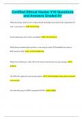 Certified Ethical Hacker V10 Questions and Answers Graded A&plus;