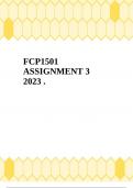 FCP1501 ASSIGNMENT 3 2023 .