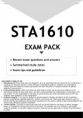 STA1610 EXAM PACK 2026 - DISTINCTION GUARANTEED