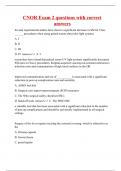 CNOR Exam 2 questions with correct answers