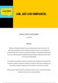 Legal Costs Explained